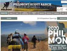 Tablet Screenshot of philmontscoutranch.org